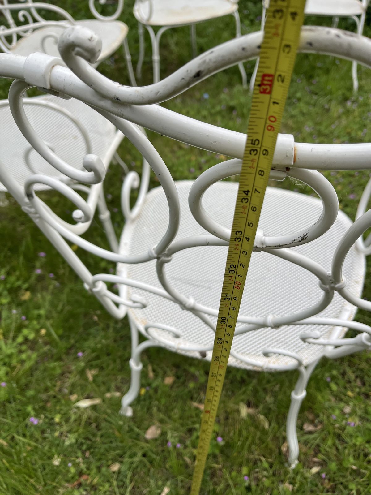 6 Beautiful Victorian Iron Garden Chairs   Great Condition photo vinterior