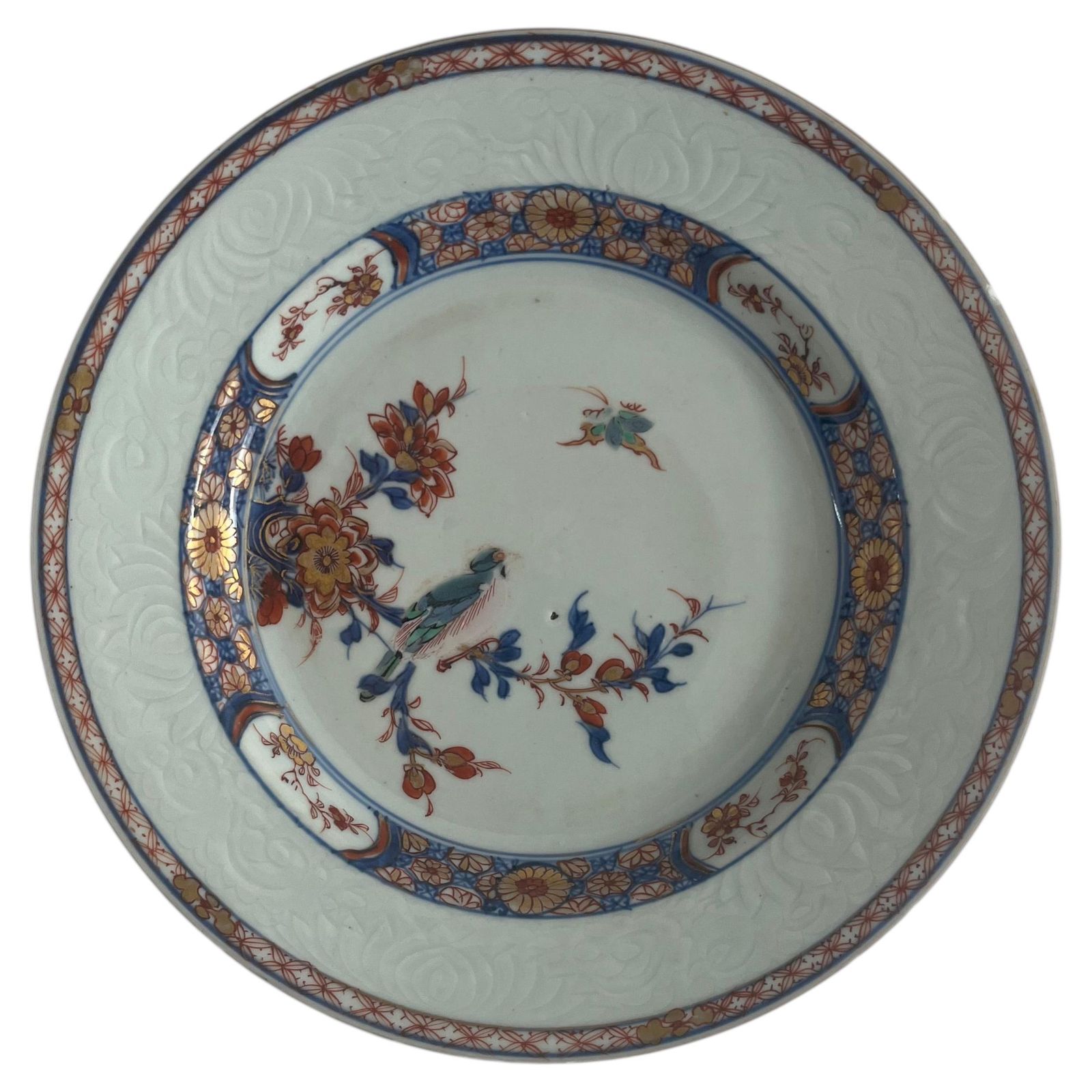 Chinese Kangxi Famille Verte Plate With Magpie & Butterfly, Circa 1695