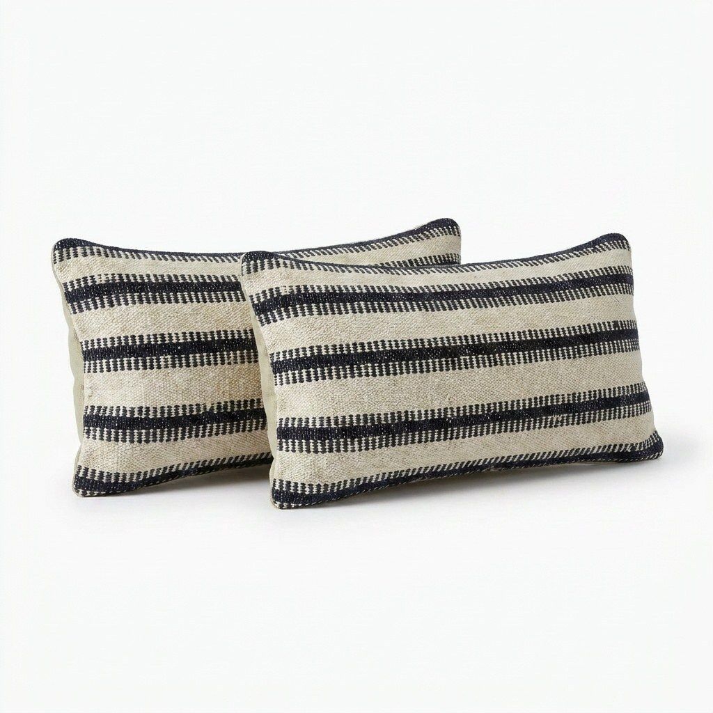 Bohemian Turkse Kilim Lendenkussenhoes 25 x 50 cm, set van twee photo for sale