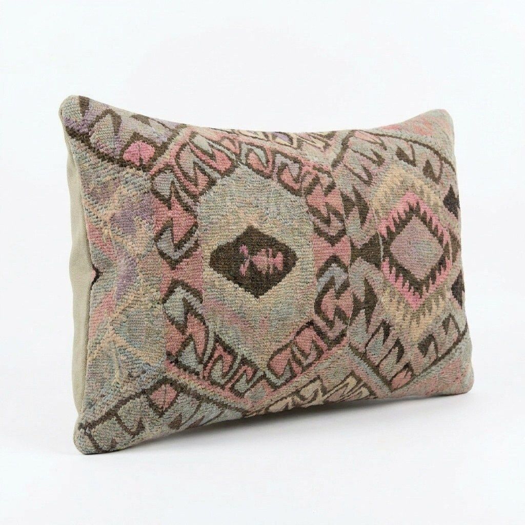 Housse de coussin lombaire kilim moderne, 40 x 60 cm photo furniture
