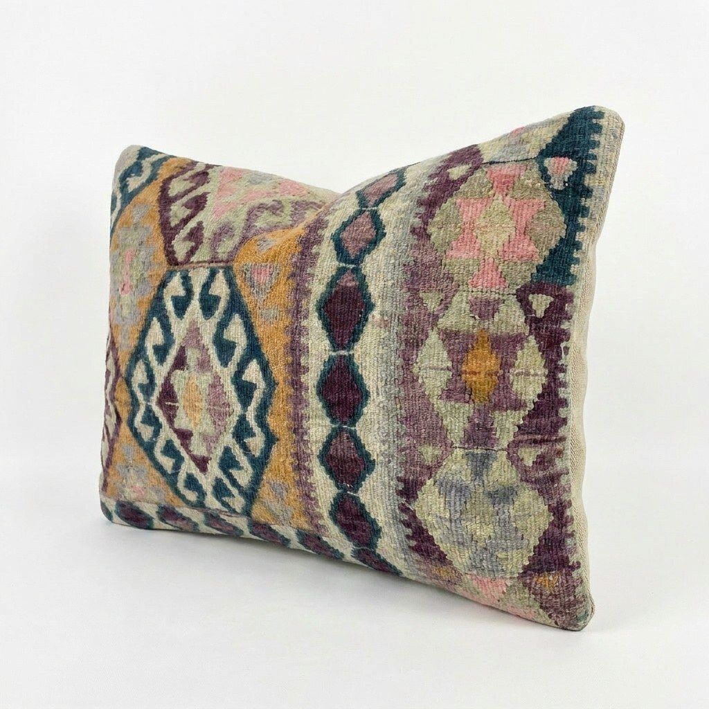 Turkische Kilim Lumbarkussenhoes 47 x 61 cm photo for sale