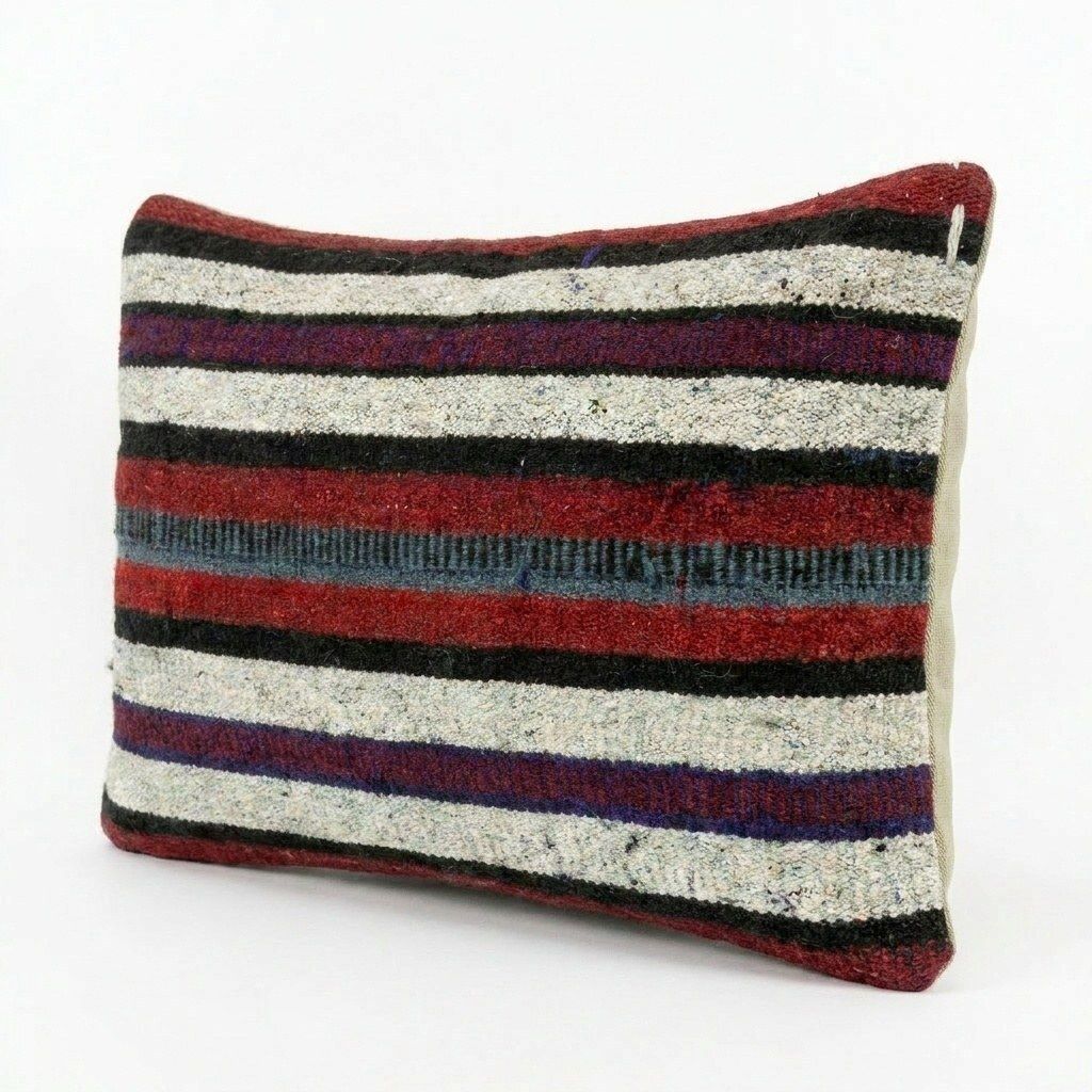 Housse de coussin lombaire kilim bohémien, 35 x 50 cm photo for sale