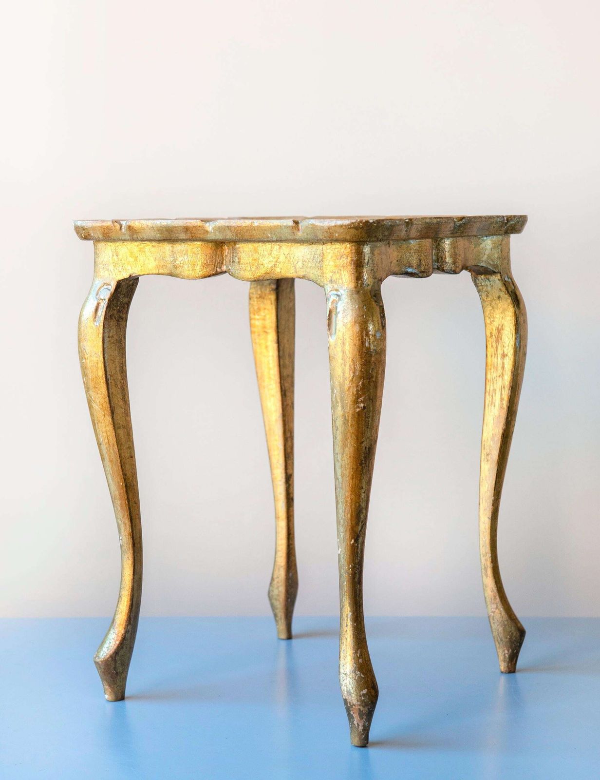 Vintage Florentine Giltwood Side Table   Italian Accent Table   Plant Stand, 1960s photo 203.0