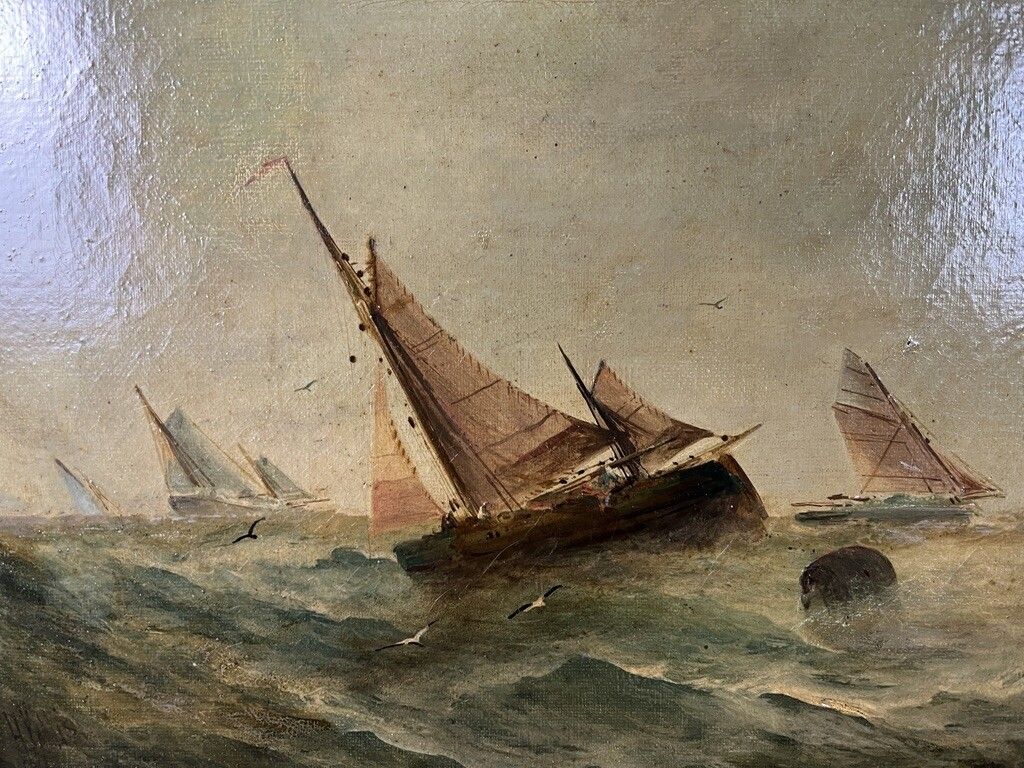 Wallis (Henry, 19th Century). A Pair Of Seascapes, Circa 1850 photo Art