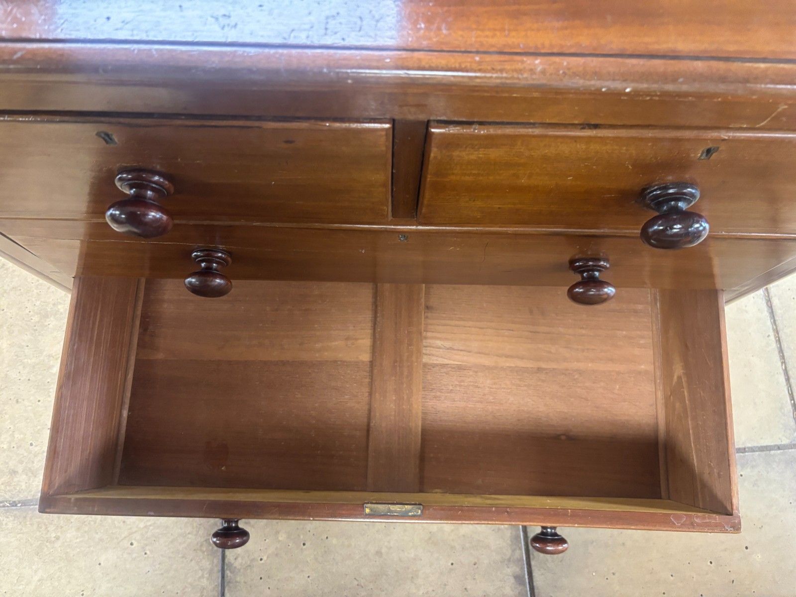 photo buy Antique Late Victorian Mahogany Two Over Three Chest Of Drawers As Found
