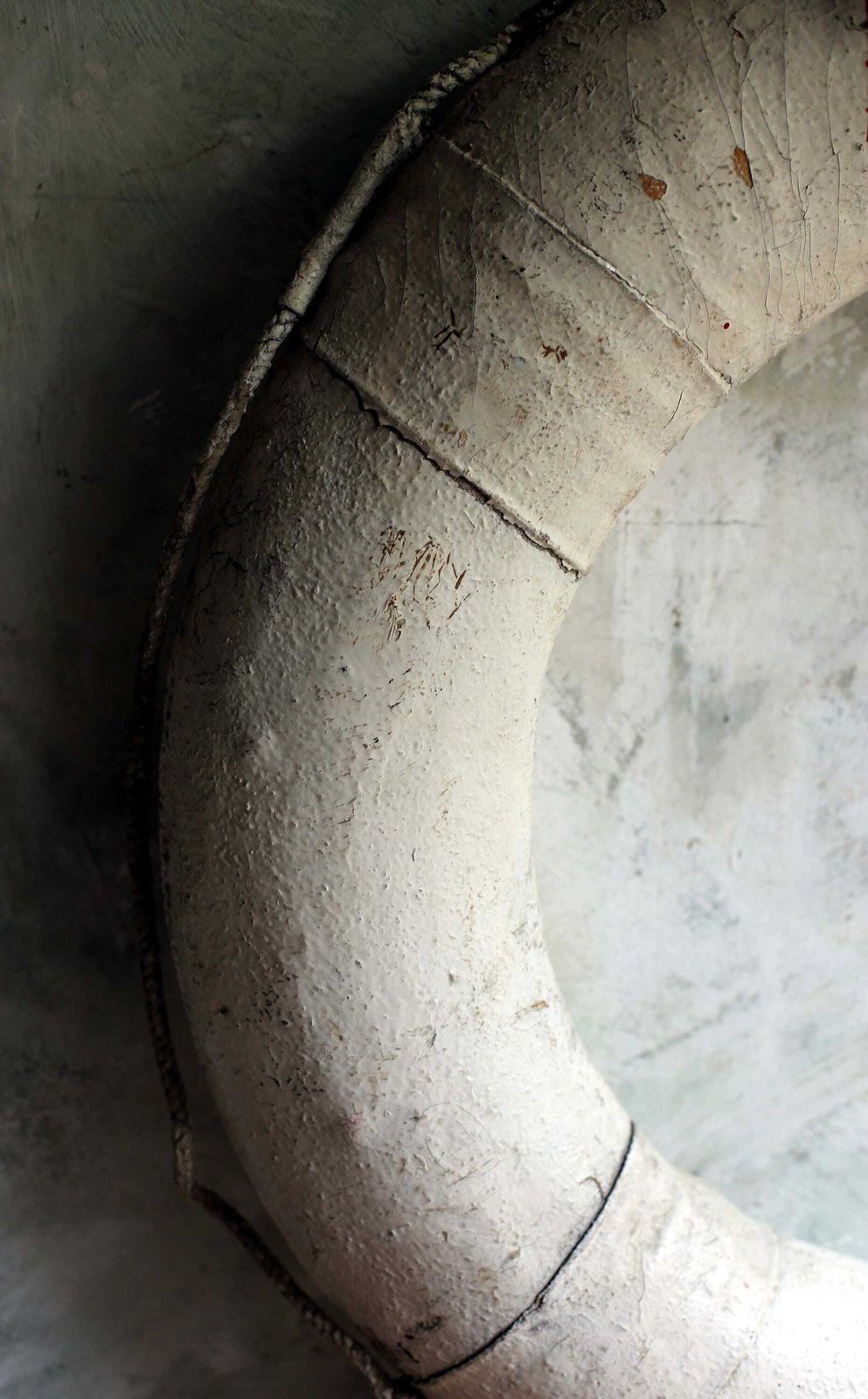 photo furniture Antique Life Ring Ship Distressed Lifebuoy French Sailing Boat Marine Salvage Nautical Eole