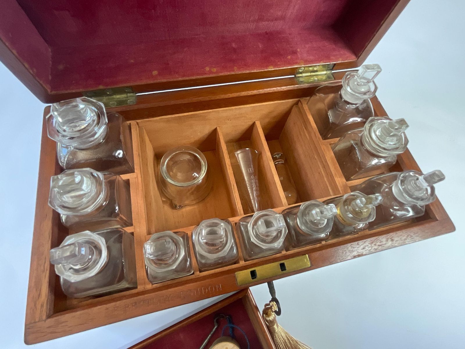 photo furniture Early Victorian Mahogany Apothecary Cabinet C.1845 – Complete & Museum Grade By F. Bentley, London