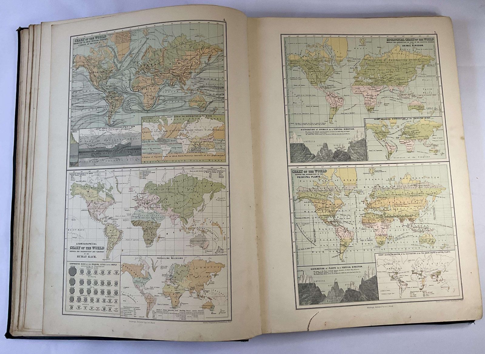 Home Decor Rare 1884 Elephant Folio Black’s General Atlas – Hms Crocodile Royal Navy Provenance (1891) photo
