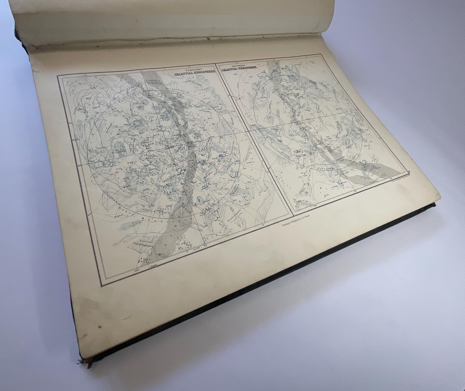 525.0 Rare 1884 Elephant Folio Black’s General Atlas – Hms Crocodile Royal Navy Provenance (1891) photo