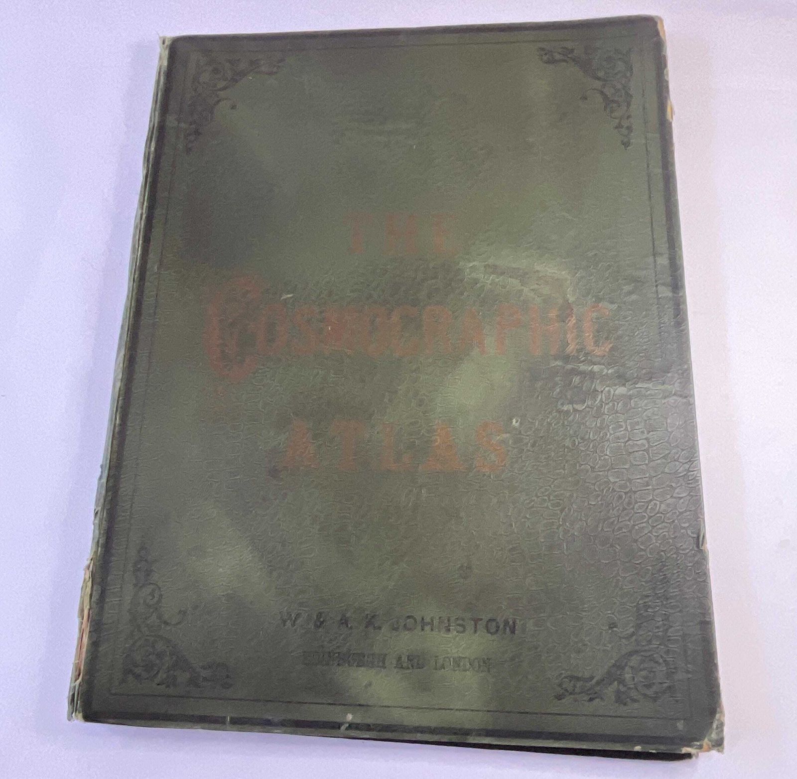 Imperial 1893 Elephant Folio Cosmographic World Atlas From The Library Of Sir Theodore Cracraft Hope (Imperial India Railway Builder) photo furniture