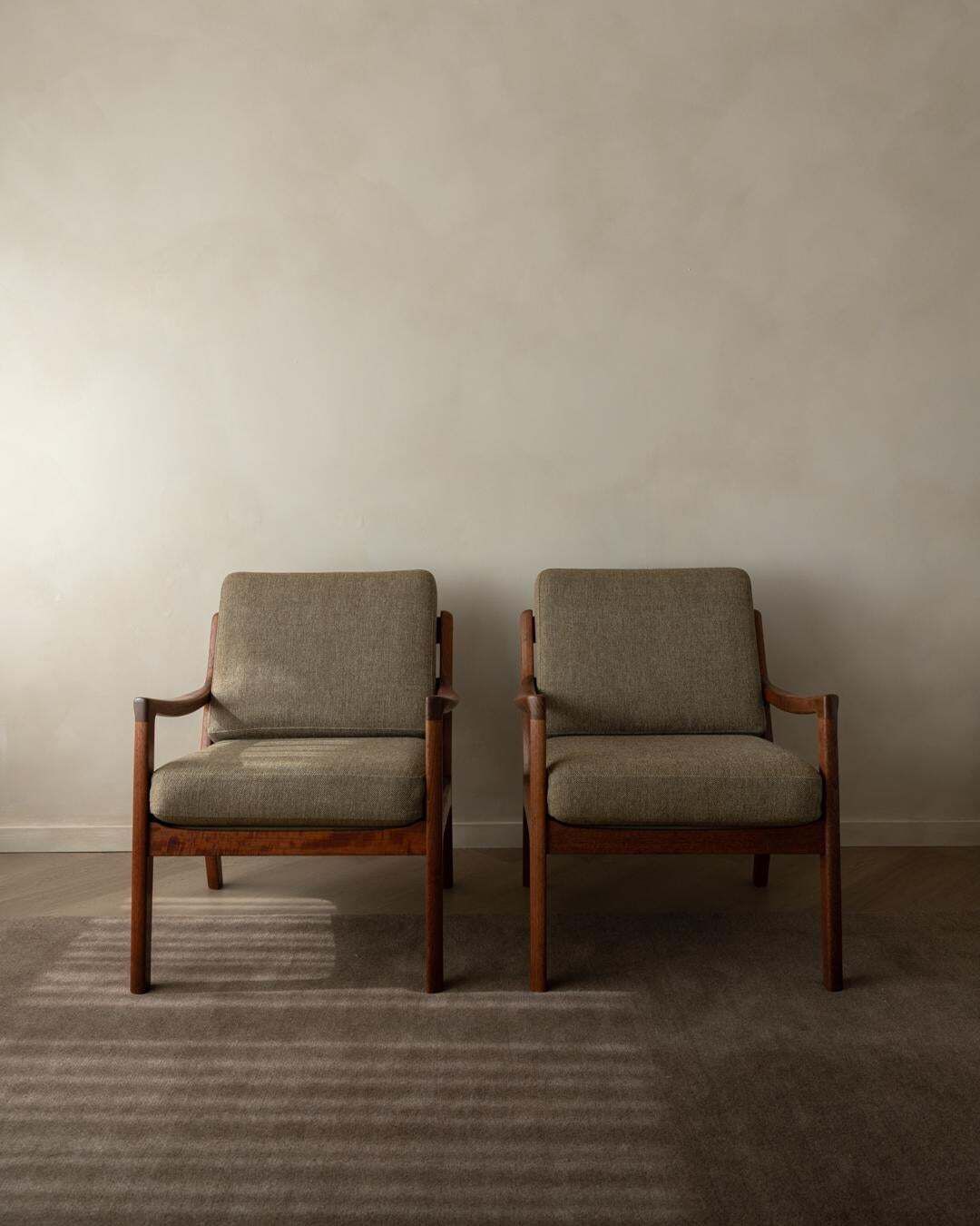 Senator Lounge Chairs By Ole Wanscher For Cado, Danish Teak, 1960s, Set Of 2 photo for sale