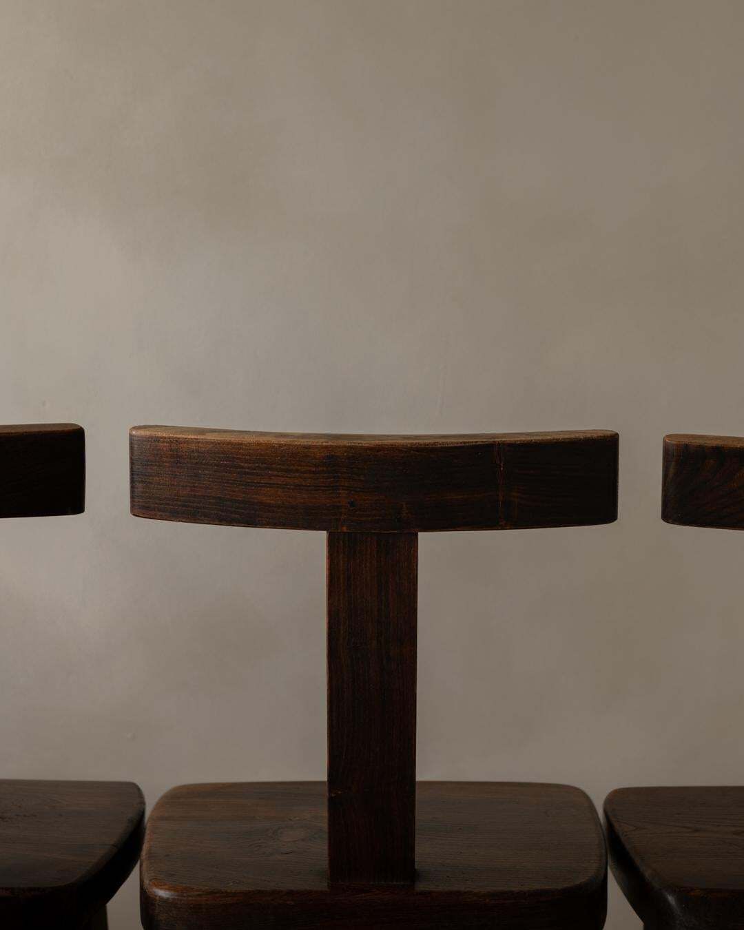 Furniture Vintage T Dining Chairs From Aranjou, 1960s, Set Of 3 photo