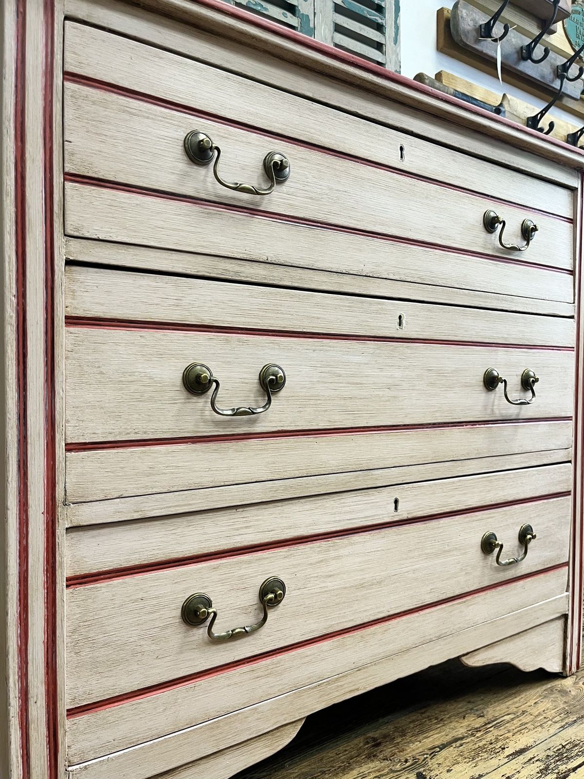 Hand Painted Raspberry Ripple Inspired Chest Of Drawers photo Furniture
