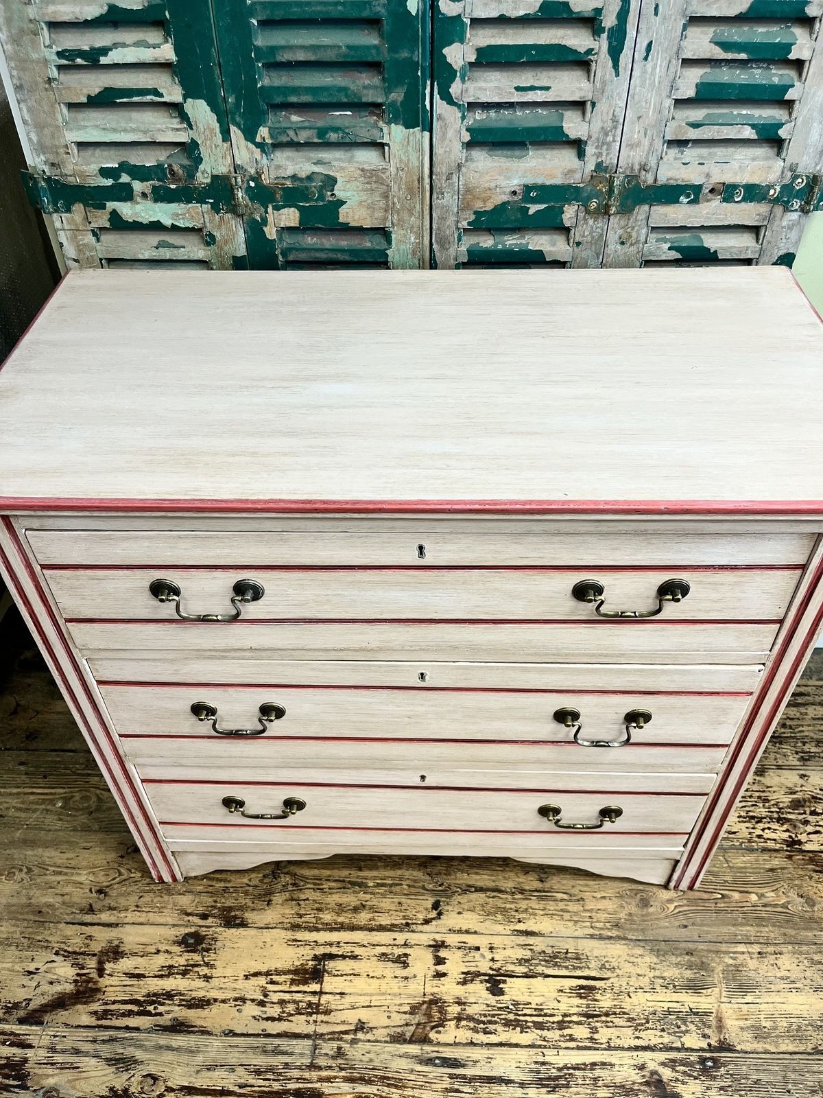 Hand Painted Raspberry Ripple Inspired Chest Of Drawers photo vinterior
