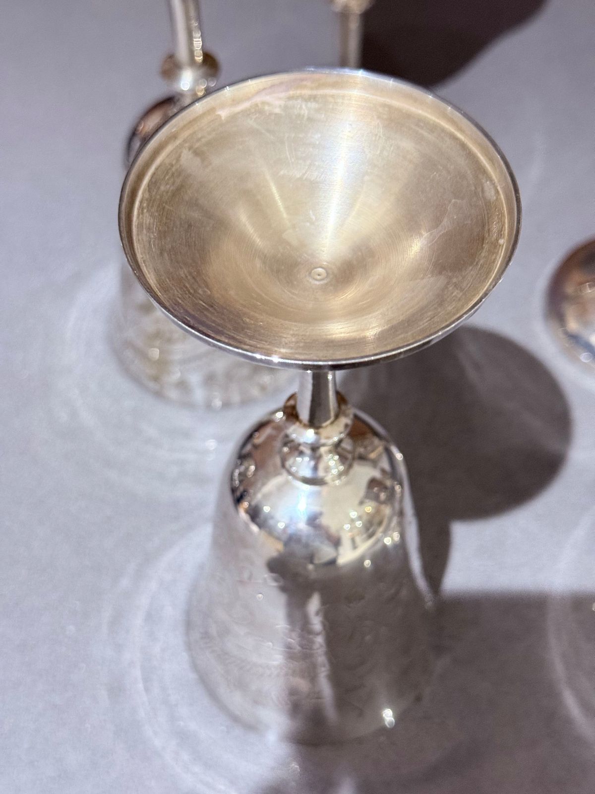Home Decor Glasses Silver Alpaca Botticelli's Venus Drinking Glassware For Sale Set Of Six photo