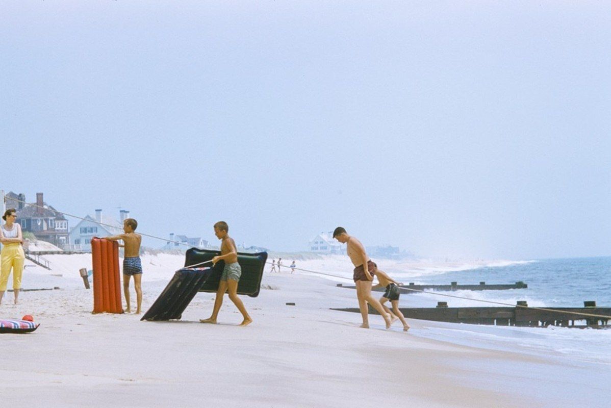 Toni Frissell 'On The Hamptons Beach' Archival Pigment Print Framed In Black