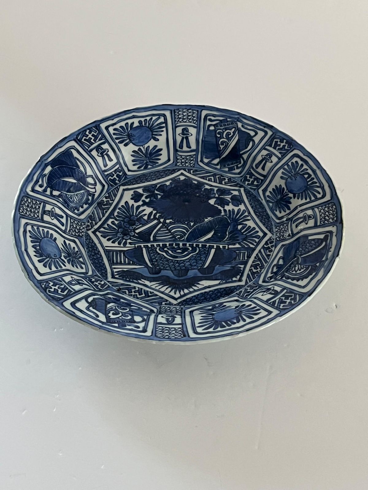 Kraak Chinese Export Porcelain Plate Or Dish, Blue And White, Ming Wanli, Circa 1600 photo buy