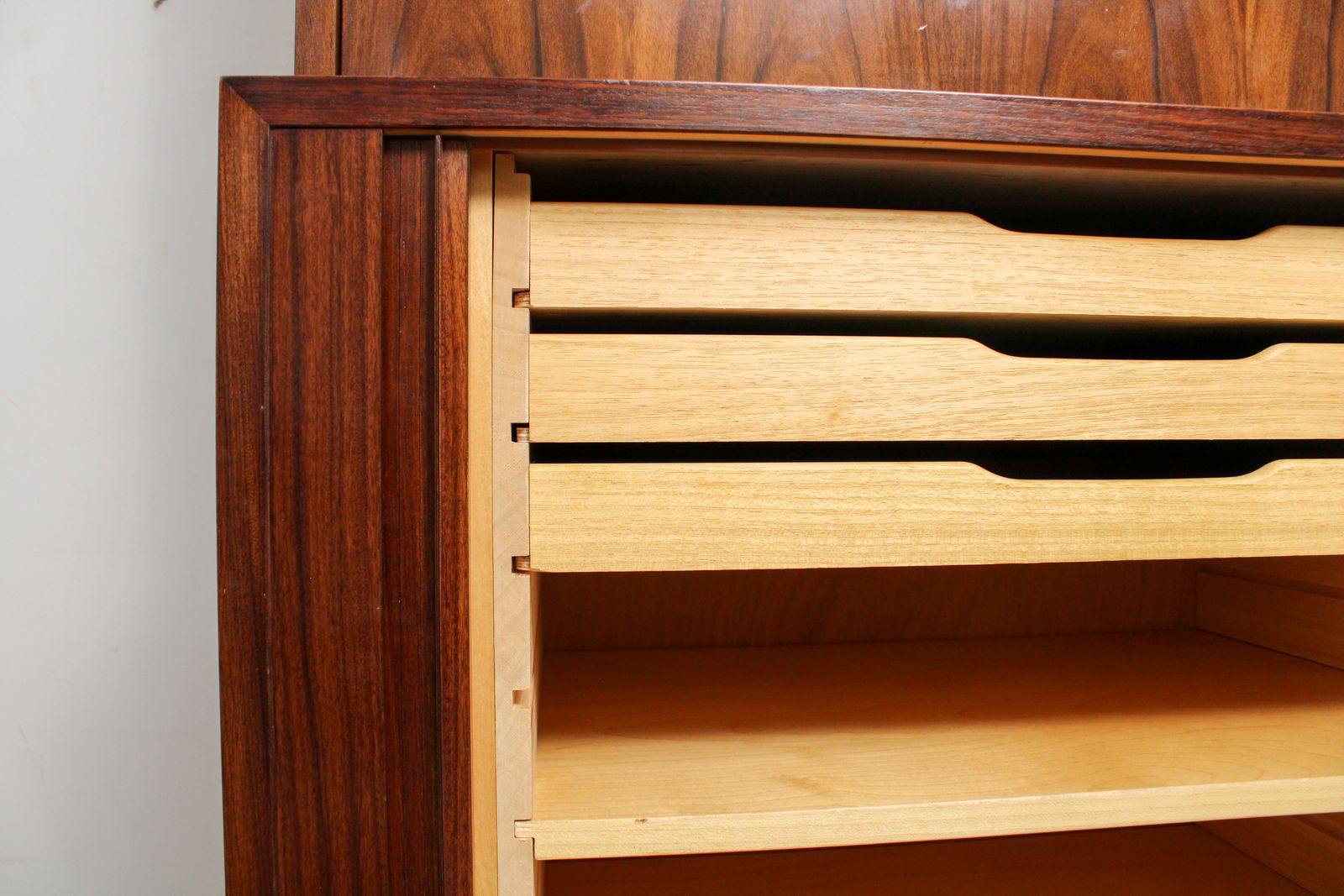 photo for sale A Vintage Mid Century Danish Rosewood Poul Hundevad Display Cabinets