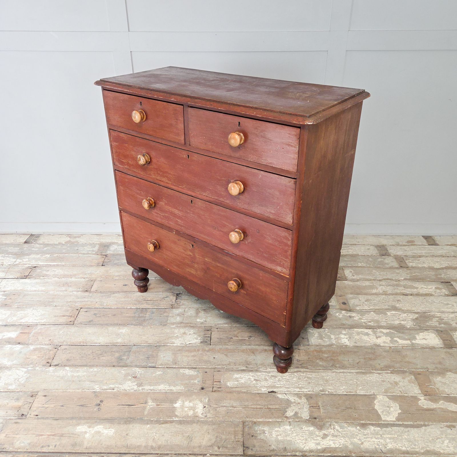 Victorian Painted Pine Chest Of Drawers In Country House Style photo Furniture