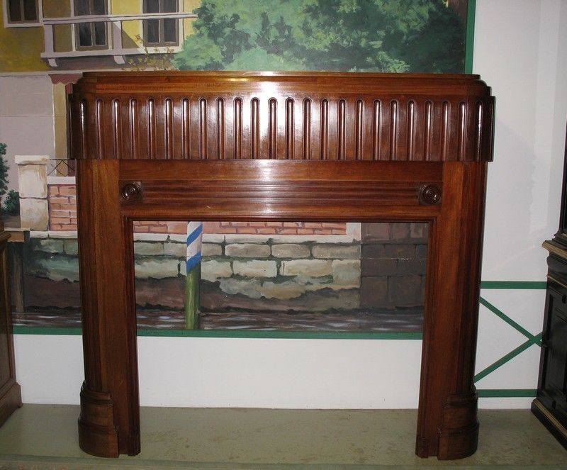 Mahogany Fireplace Surround Art Déco photo furniture