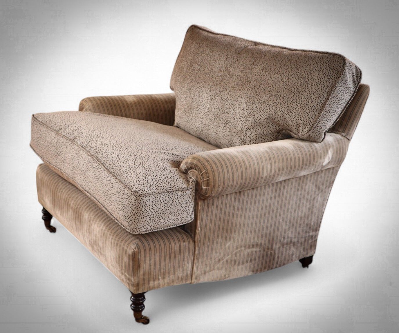 Super George Smith Short Scroll Arm Signature Cushion Back Snuggler Armchair 🚚 photo buy