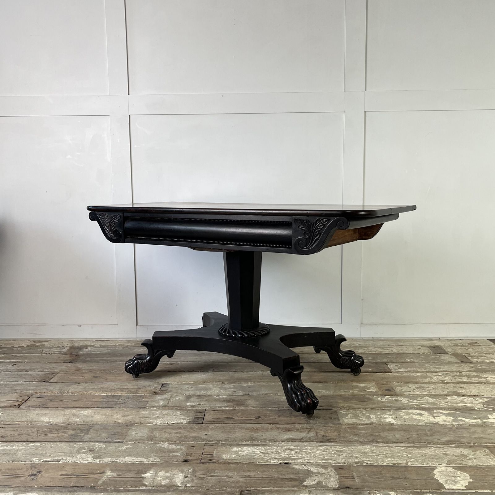 Pair Of Antique Ebonised Mahogany Consoles photo furniture
