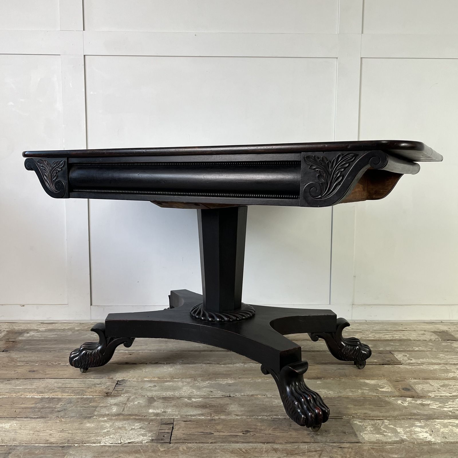 Pair Of Antique Ebonised Mahogany Consoles photo for sale