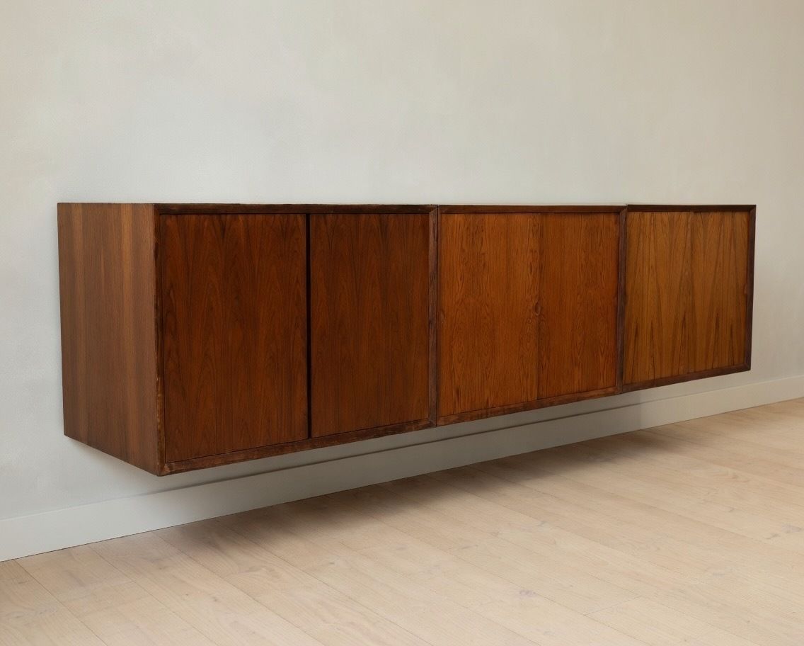 Poul Cadovius Floating Wall Mounted Rosewood Sideboard By Cado, 1960s. photo furniture