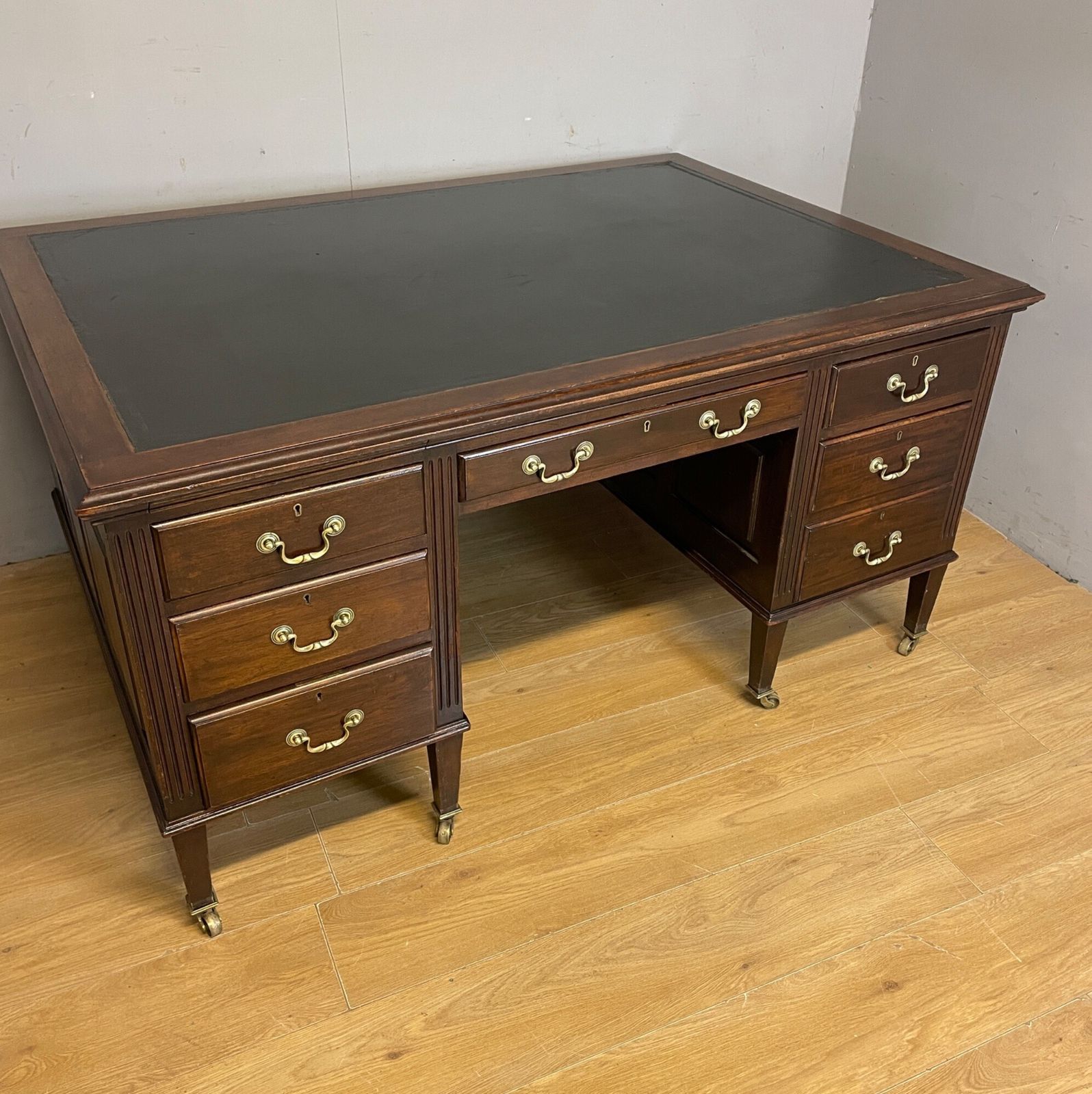 Edwardian Mahogany Partners Desk By Cookes Of Finsbury London photo furniture