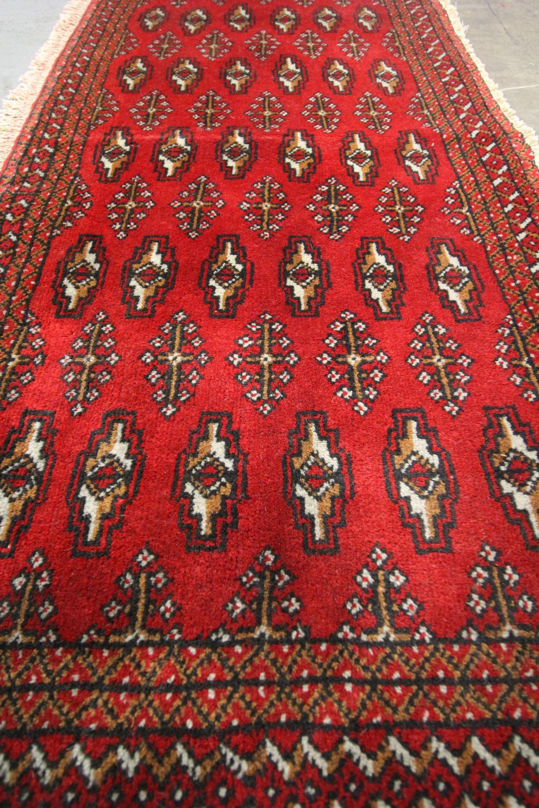 Tapis de laine traditionnel rouge, Afghan Poshti, petit format, fait main, oriental photo Textiles
