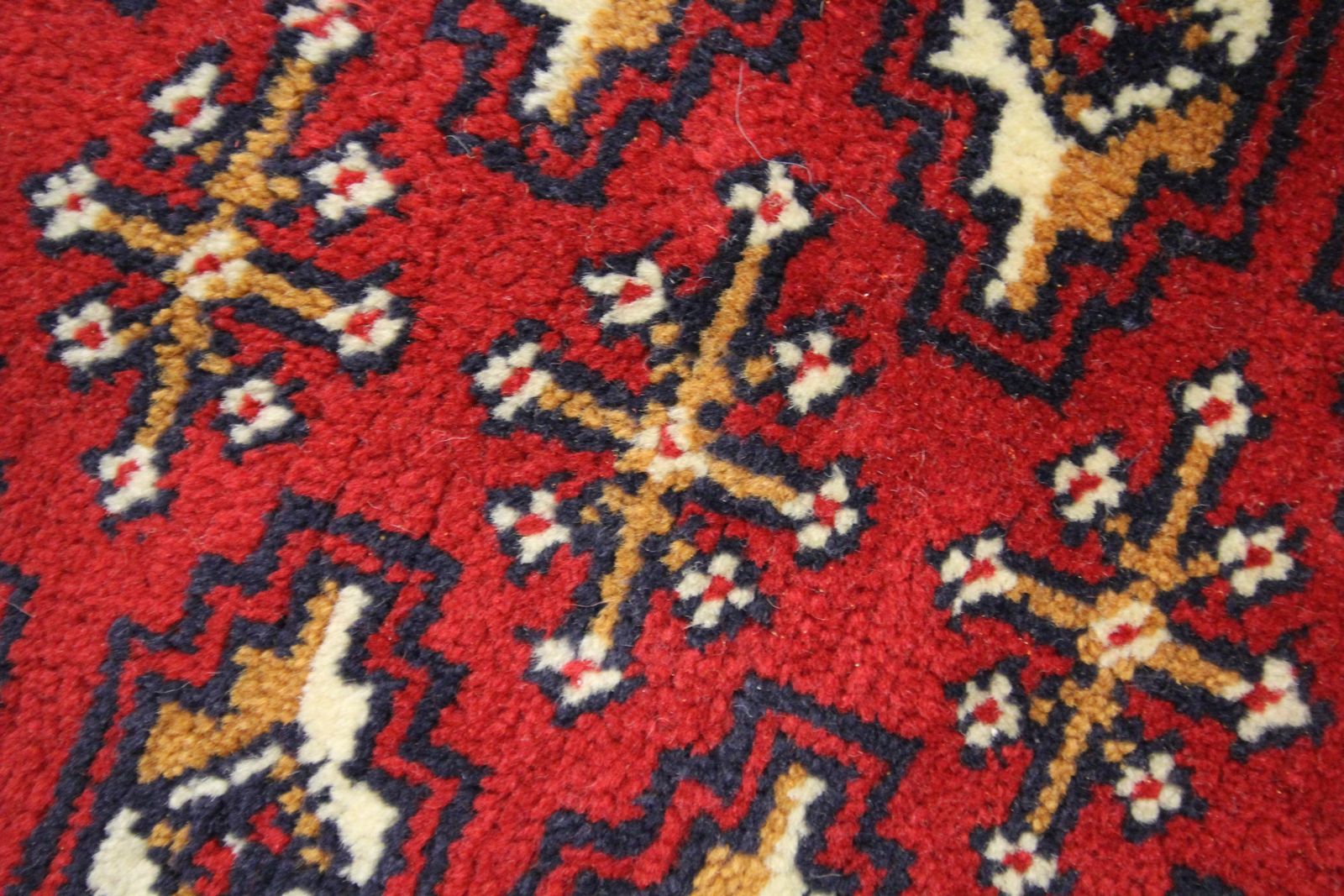 Tapis de salon en laine fait main, tapis Turkman rouge, Poshti vintage photo buy