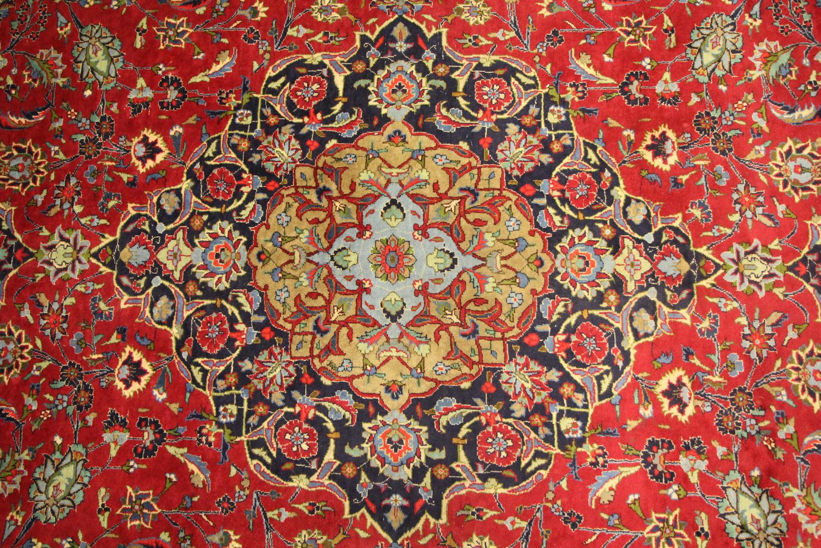Grand tapis traditionnel rouge vintage, tissé à la main, pour salon photo 3471.0