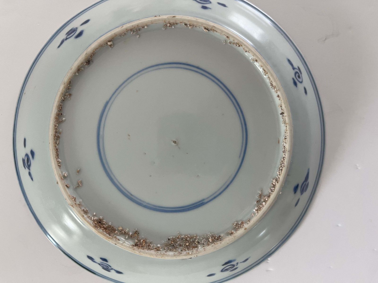 495.0 Antiek Chinees Ming-porselein, bord, blauw en wit, Wanli ca. 1600 photo