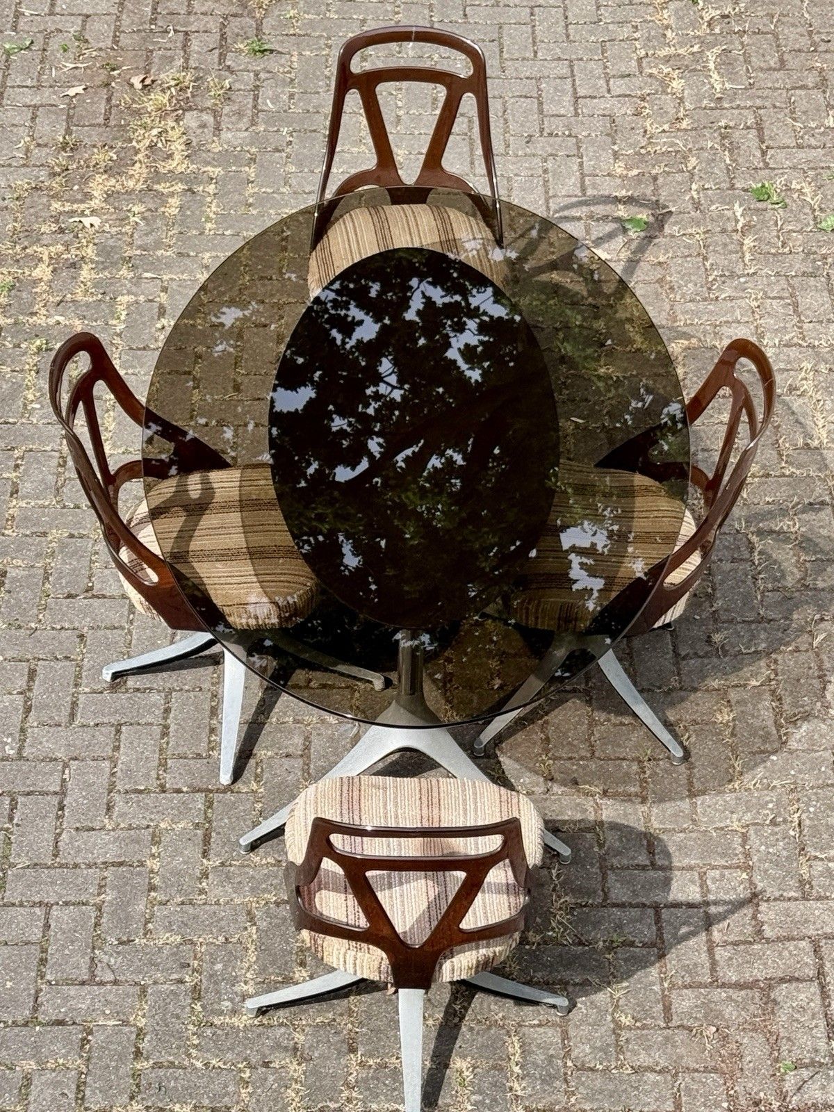 Chromcraft Grafton USA 1970s Glass Table & Chairs Restoration Project A/F photo furniture