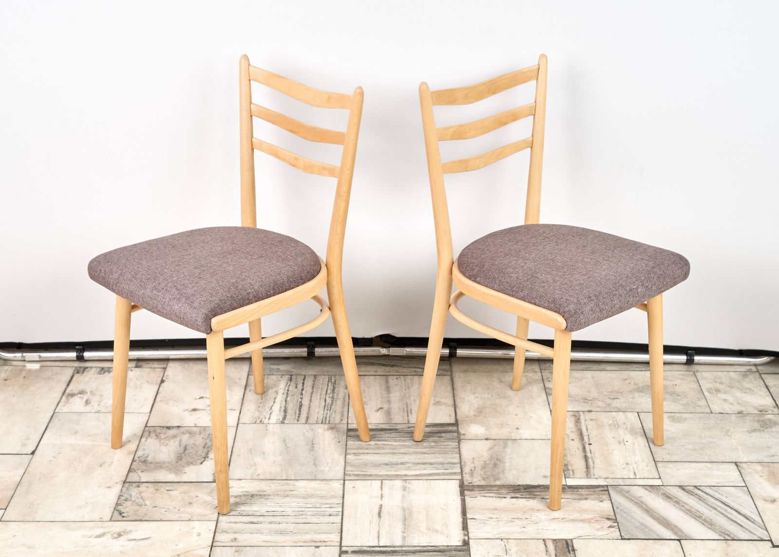 Furniture Set Of 4 Wooden Chairs Jitona 1960s Czechoslovakia photo