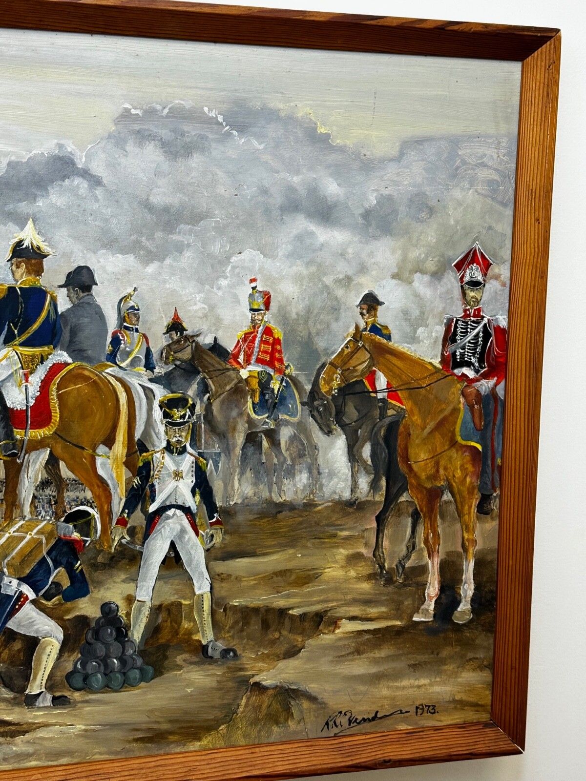 Groot olieverfchilderij Slag bij Waterloo photo for sale