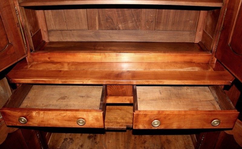 photo furniture Buffet Two Body Louis XV Cherry Nineteenth