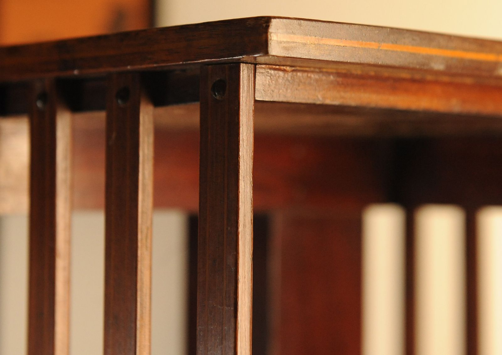 Furniture A Victorian Handmade Mahogany Revolving Tabletop Bookcase With In Lay Detailing & Flame Mahogany Top photo