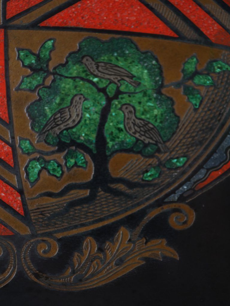 Art Large 19th Century Florentine Heraldic Pietra Dura Plaque, Allegory Of Peace, C.1890 photo