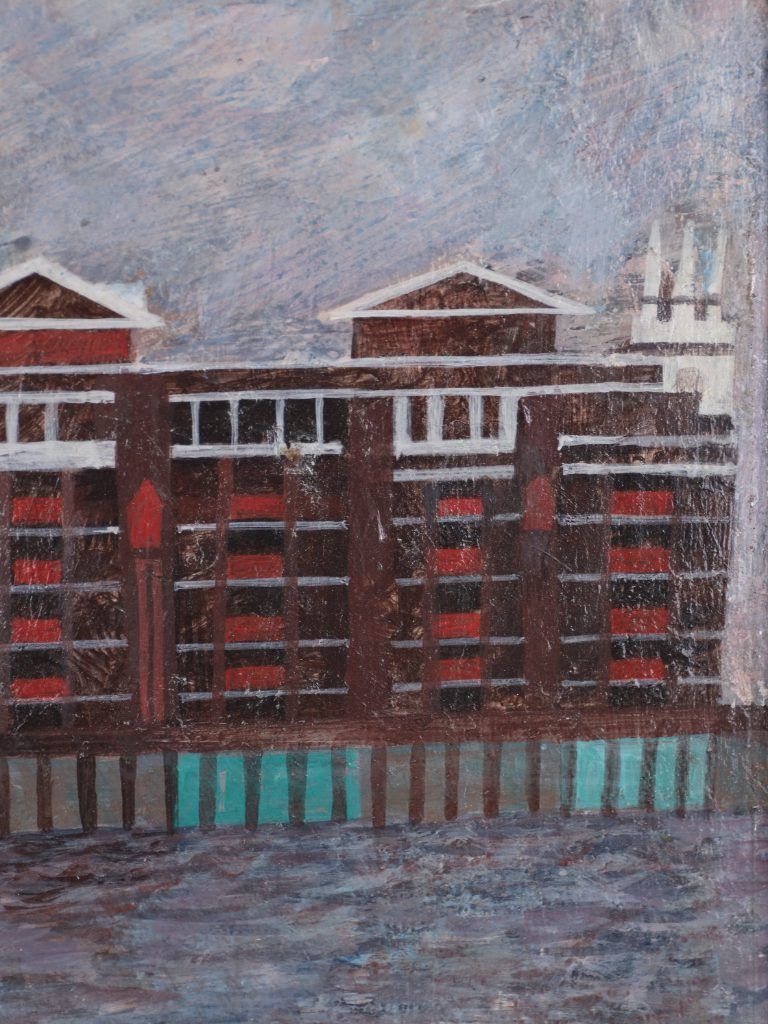 Alfred Daniels Rba Rws Oil Painting ‘St. Paul's Across The Thames’ London View, 1969 photo vintage