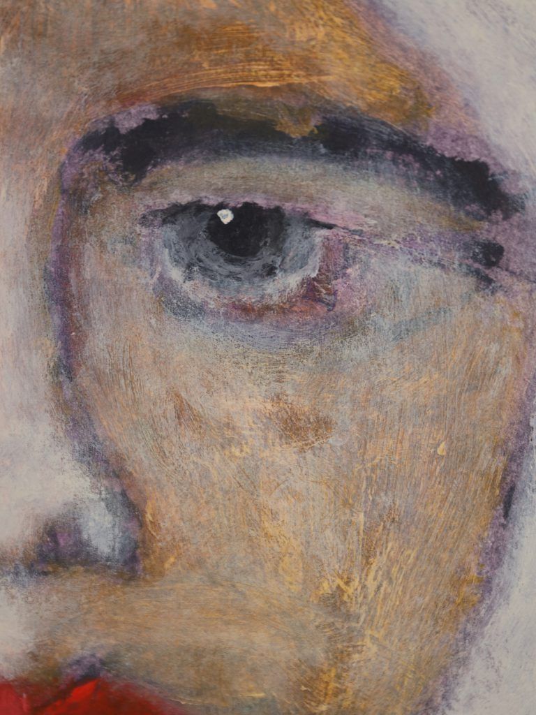 Harry Charles Tim Neo Expressionist Painting ‘Kate At The Show’ From The 'Longhead' Series, 2026 photo vintage