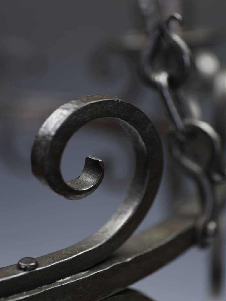 A Substantial Late 19th Century Hand Forged Wrought Iron ‘Corona’ Chandelier photo 650.0