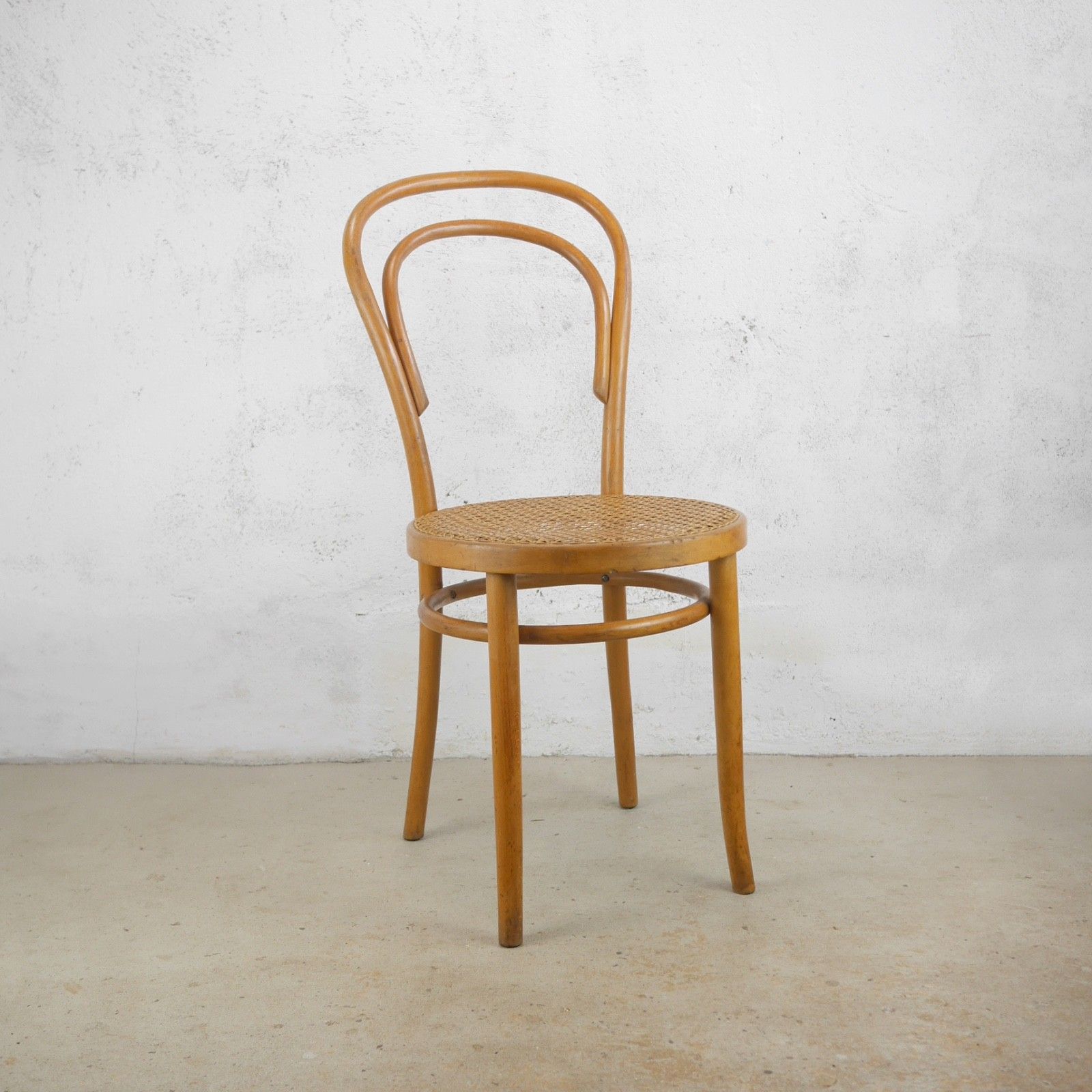 Vintage Dinette Bentwood Caned Rattan Bistro Chair Thonet Style #103200 photo for sale