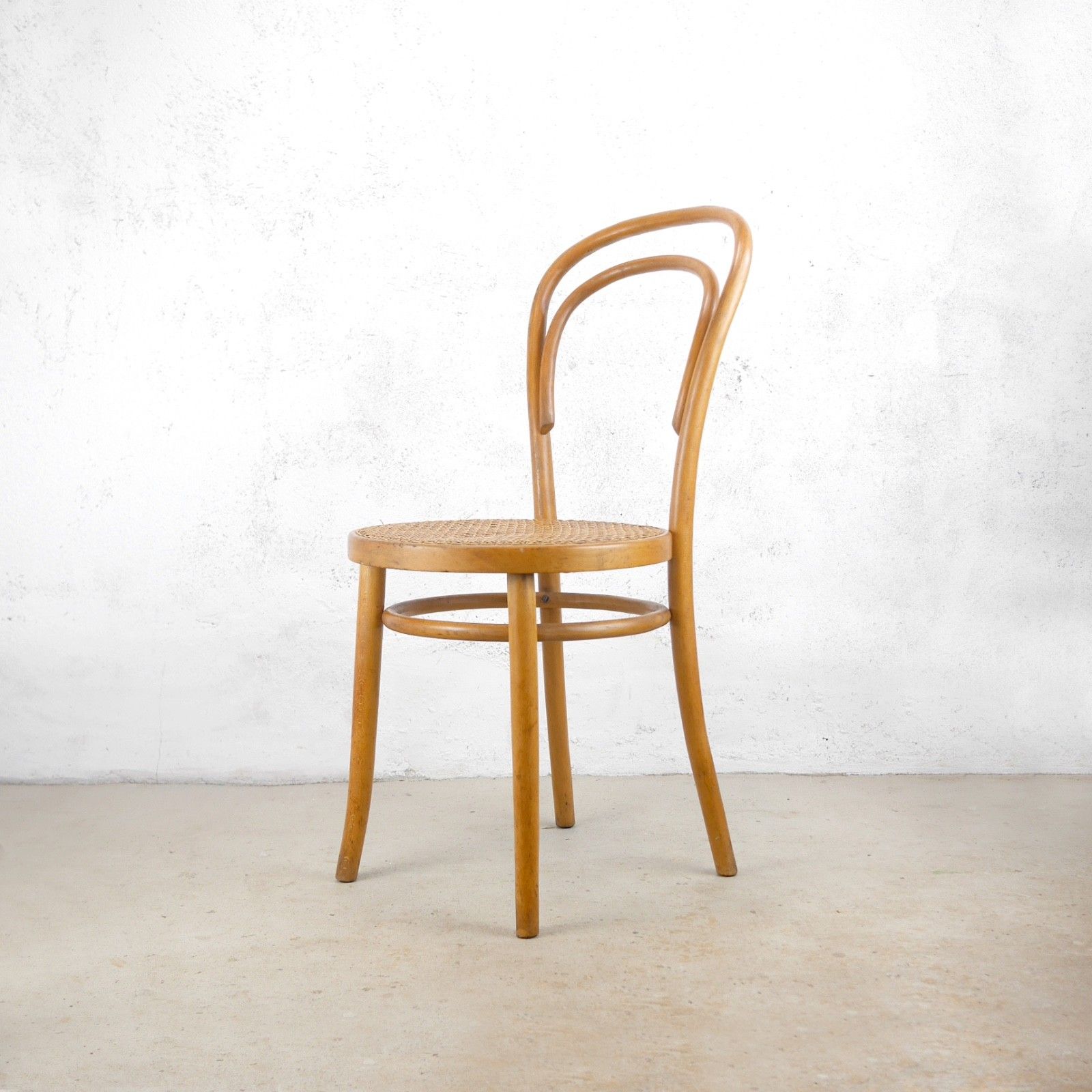 Vintage Dinette Bentwood Caned Rattan Bistro Chair Thonet Style #103200 photo Furniture