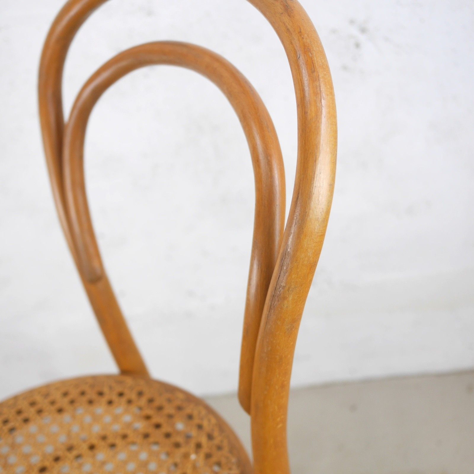145.0 Vintage Dinette Bentwood Caned Rattan Bistro Chair Thonet Style #103200 photo