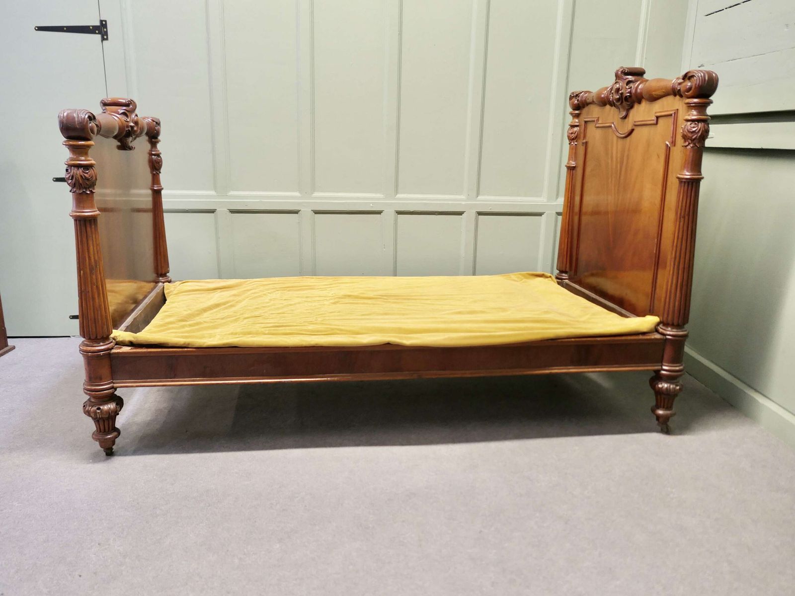 19th Century French Empire Style Bed Or Single Bed. The Bed Is Made In Beautiful Cherry photo for sale