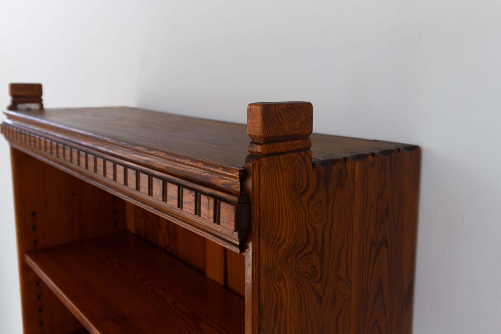 Furniture Antique Oregon Pine Bookcase By Martin Nyrop For Rud Rasmussen, Denmark 1905. photo