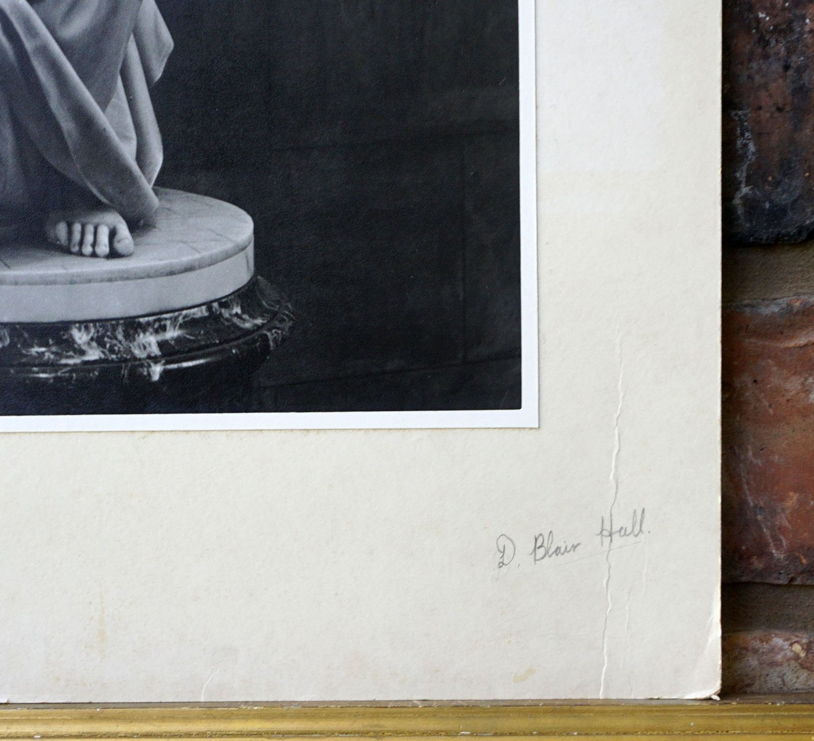 1968 Large Black & White Photograph 'Study' Classical Image With Original Exhibition Label Signed & Dated Fine Art Print photo buy