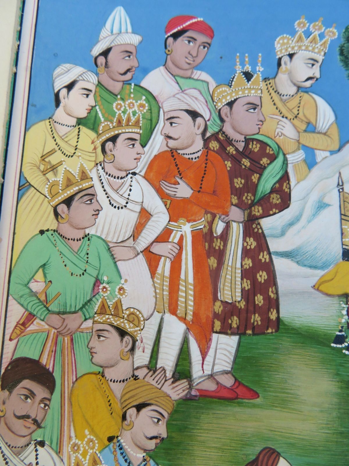 Antique Indian Miniature Painting; An Illustration From The Mahabharata Damayanti's Wedding Choice photo vinterior