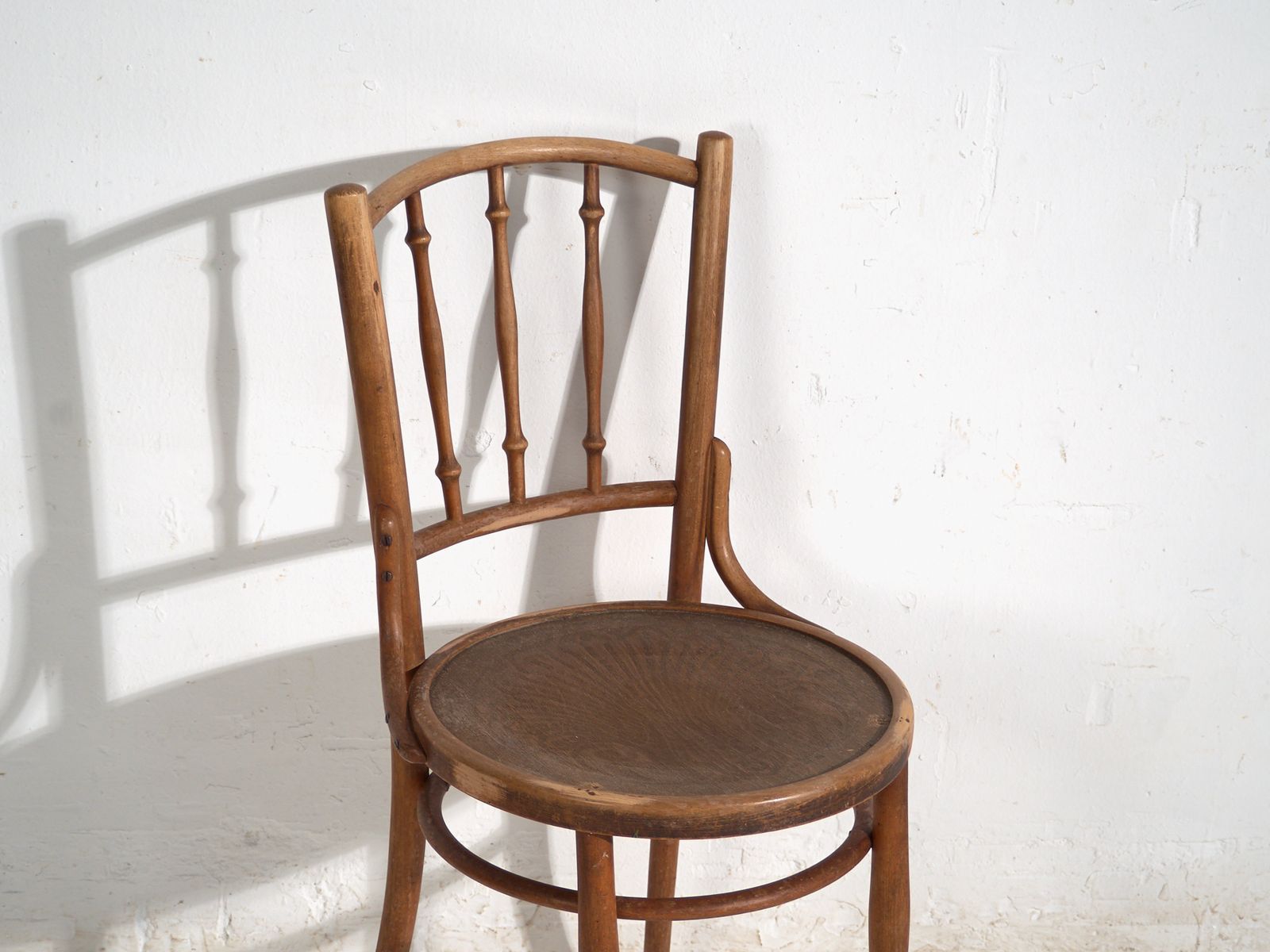 Pair Of Thonet Style Bentwood Chairs With Turned Spindles – Central Europe, Circa 1920 photo buy